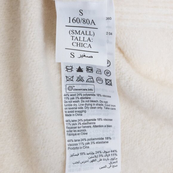 All Saints Lock Roll Neck Relaxed Fit Jumper Wool Yak Blend Soft Chalk White - Picture 12 of 14